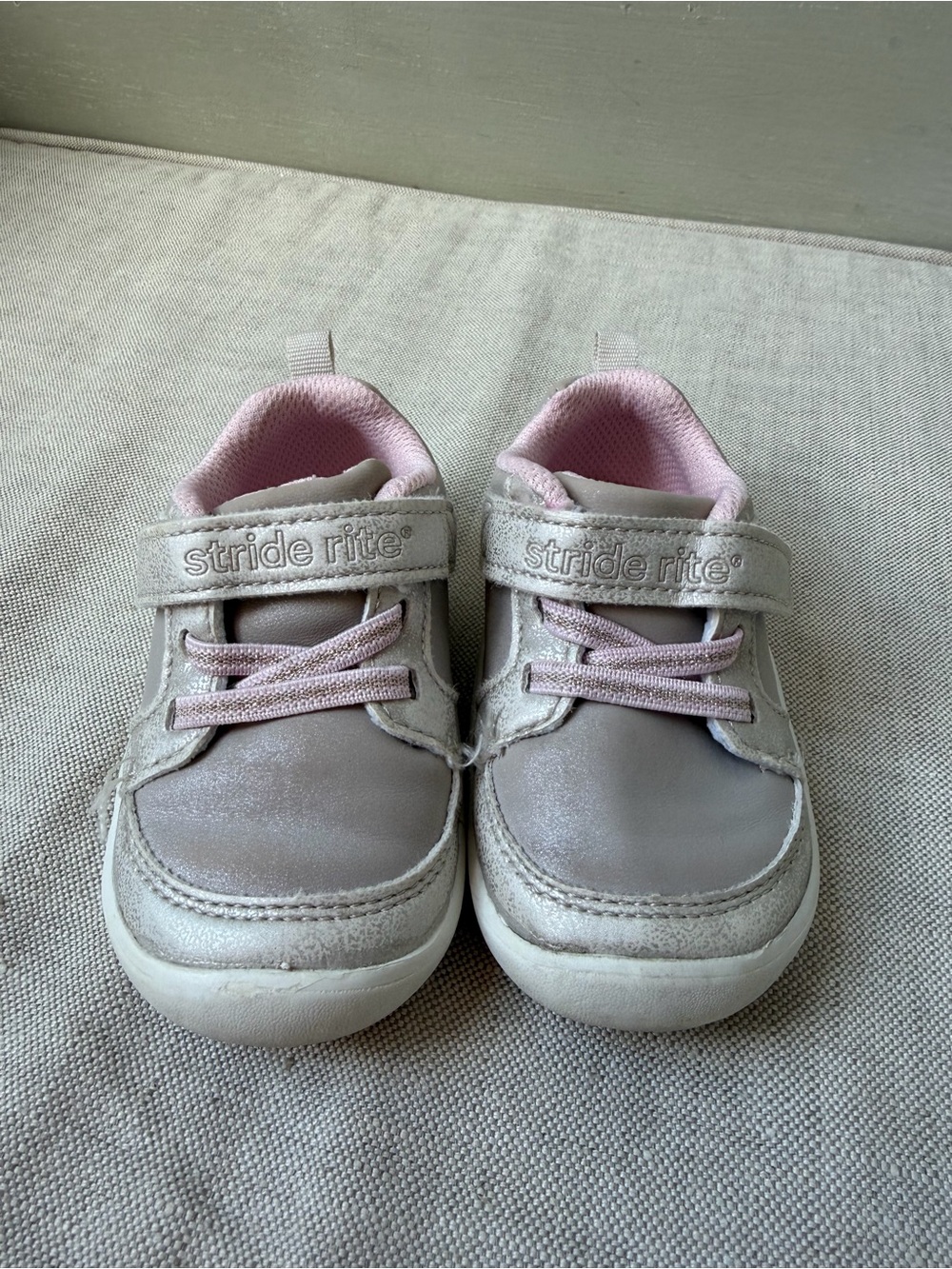 Stride Rite Gold Leather Sneakers